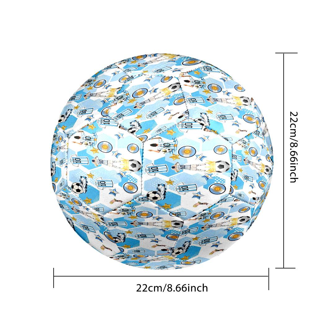 1 Bola de Futebol Tamanho 5 Bandeira da Argentina, Adequada para Jogos de Treino/Treinamento de Torneio, Leve e Durável logo70713