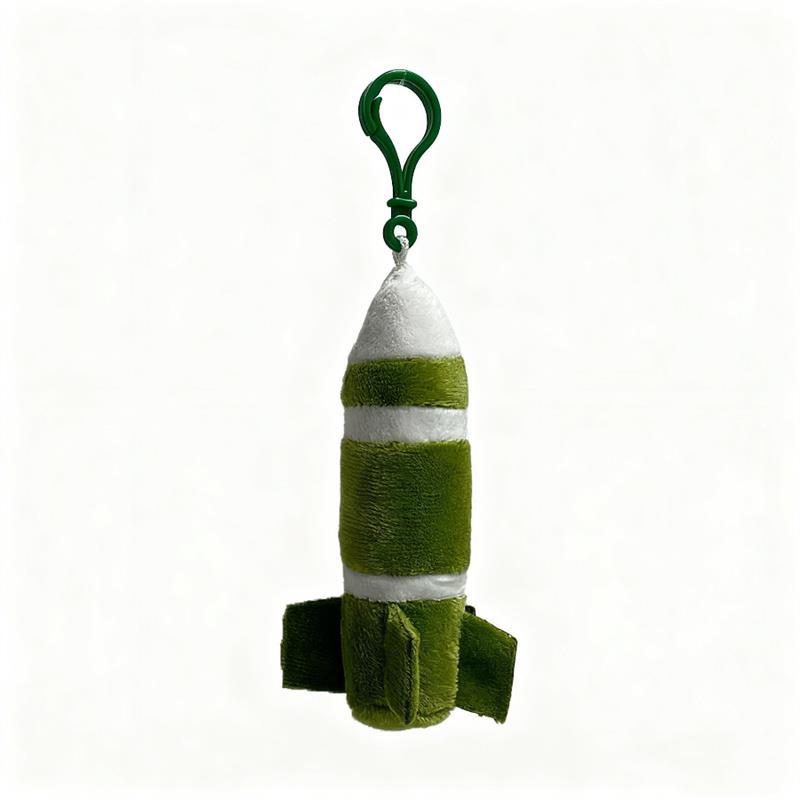 1/2 Peças Boneca de Pelúcia Modelo de Míssil Fofo Engraçado Brinquedos de Pelúcia Chaveiro Pingente de Bolsa Mochila Enfeites Pendurados Argola de Chave Presentes de Natal