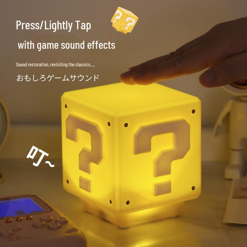 USB Question Mark Light: Gaming Room Atmosphere Light with Sound Effects for Nostalgic Decor