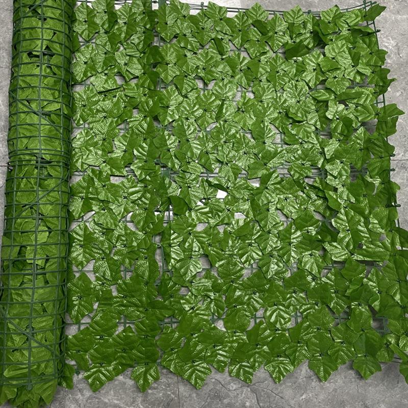 

0.5mx3m Light-Colored Faux Grape Leaf Artificial Hedge Fence Panel Garden Yard Plant Barrier A