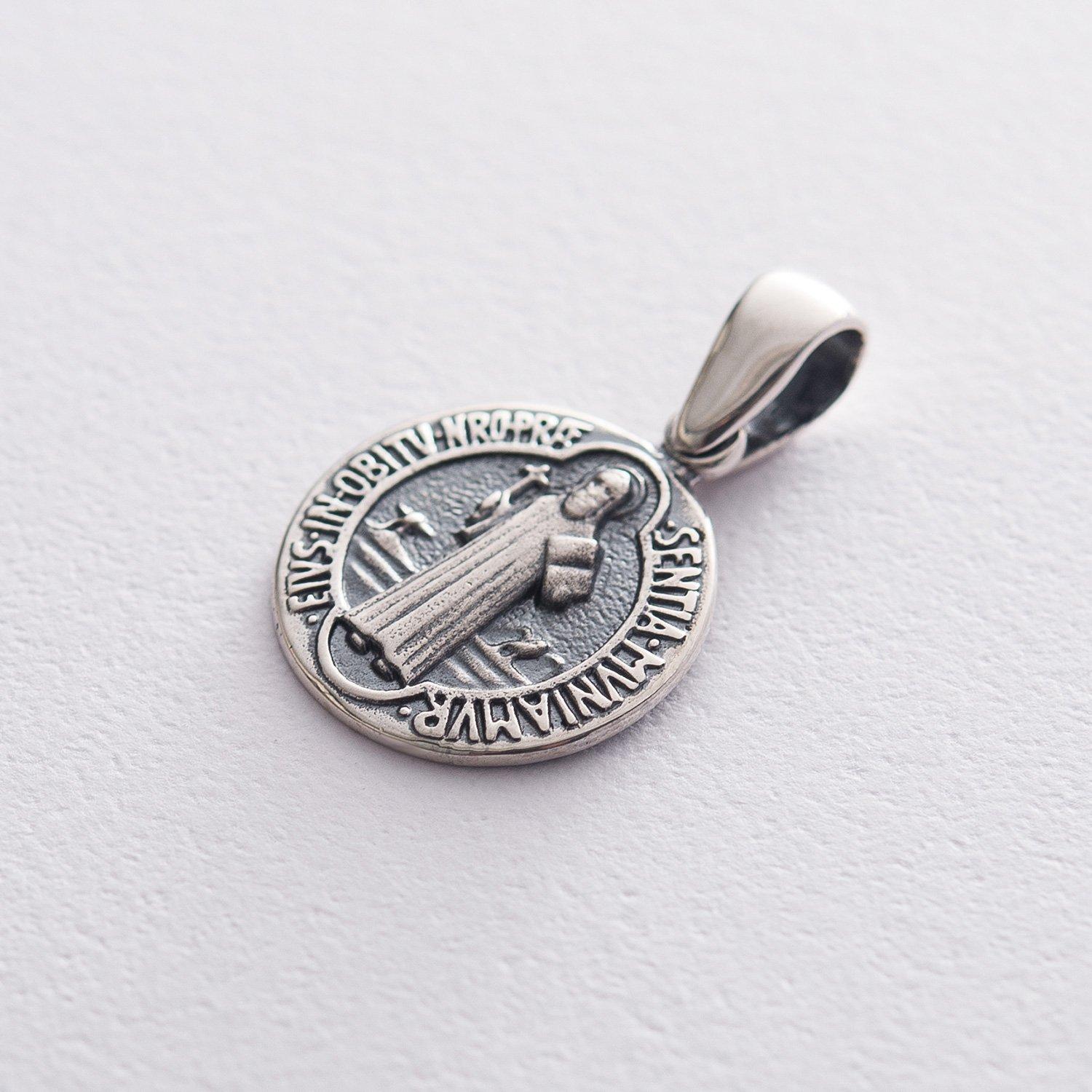 

Срібна підвіска св. Бенедикт Oniks срібний