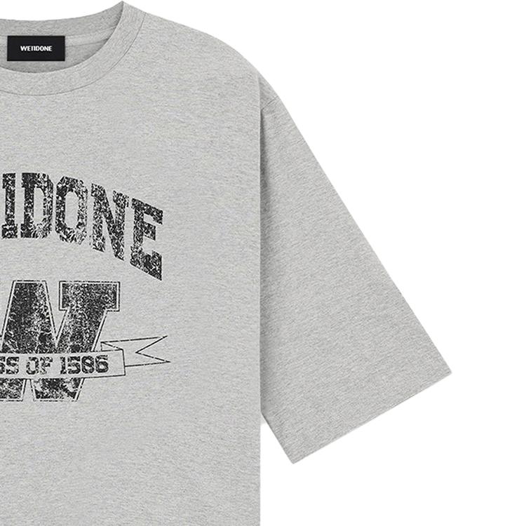 We11done College Element Versatile Casual Short Sleeve T-Shirt Unisex Tops WD-TT2-25-743-U-MG