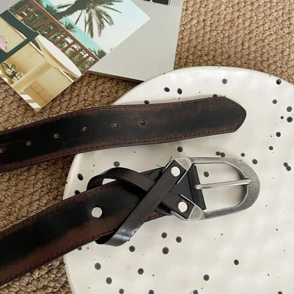 Pu Leather Cross Waist Belt Vintage Dress Jeans Belt Retro Women's Belt  Spicy Girls