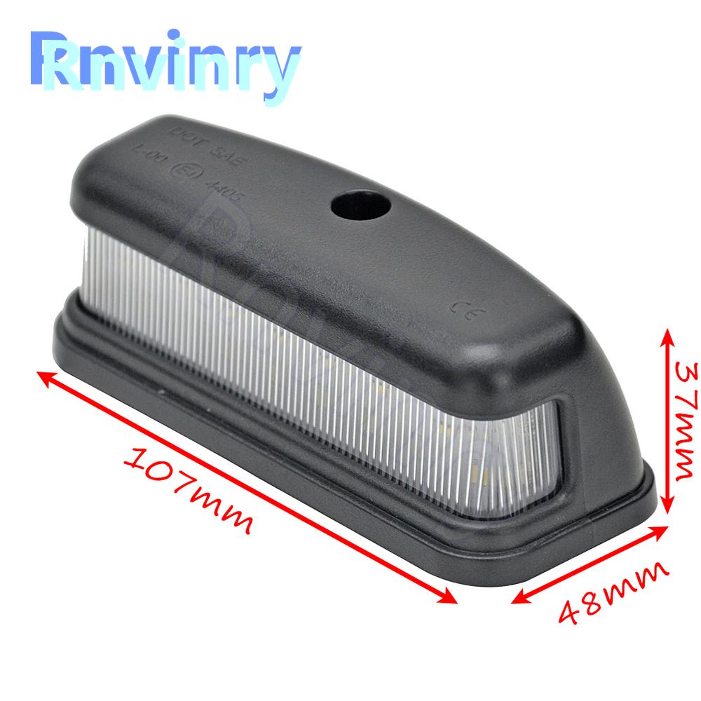 1Pcs All ModelsWhite LED License Plate Light Number Plate Lamp For Land Rover Series 2 2A & 3 All Models For Defender 90/110/130