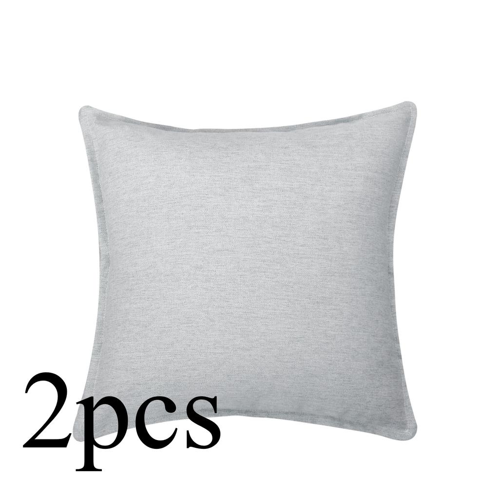2 STÜCKE/SET Streng Ausgewähltes Kissen mit Saum in Leinenoptik, Kissenbezug für Wohnzimmer, Sofa, Bettwäsche, Unifarbener Kissenbezug ohne Kissenfüllung