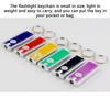 Flashlight Keychain Small Square Keyring LED Light Pocket Key Holder Backpack Handbag Lamp Fashion Gift for Women Men