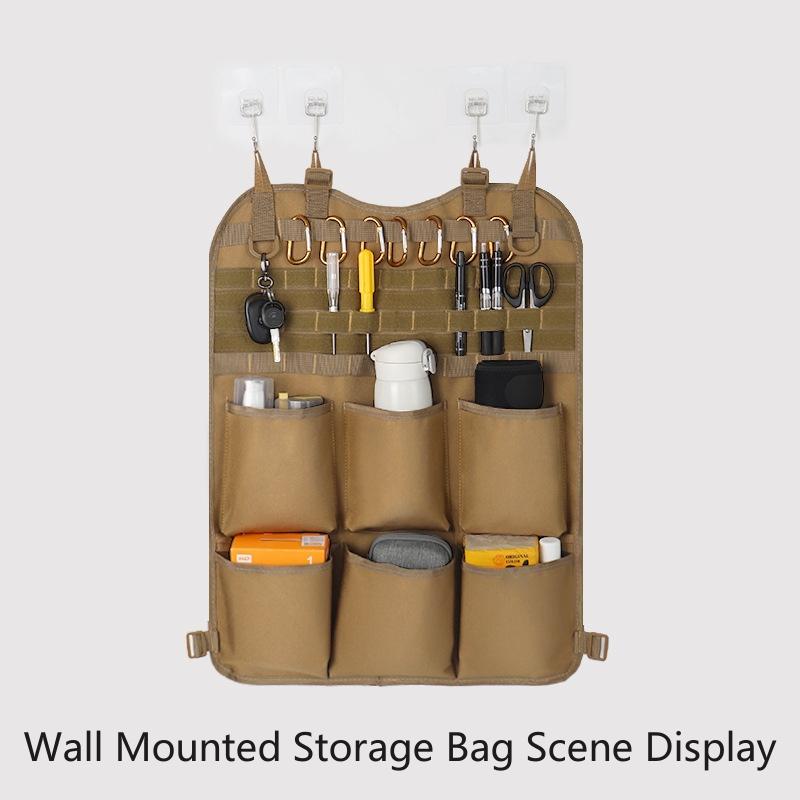 High Quality Multifunction 55*37CM 600D 6PCS In 1 Car Back Seat Tactical Hanging Storage Organizer