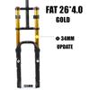 HIMALO 26 Zoll Fat Tire Schnee-Fahrradgabel 34mm Übergröße 135mm Ausfallende Luftfederung mit einstellbarer Dämpfung Fahrradzubehör