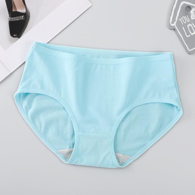 Women's Mid-waist Plus Size Cotton Underwear Comfortable Breathable Nude Cotton Crotch Abdomen Buttocks Briefs Underwear For Women