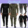 Stylish Men Tracksuit With Hooded Design And Adjustable Waistline For Comfort