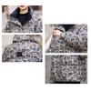 Women's Printed Cotton Padded Jacket, Stand Collar, Thickened Loose Fit, Short, Winter 2026, Small Floral Retro Style.