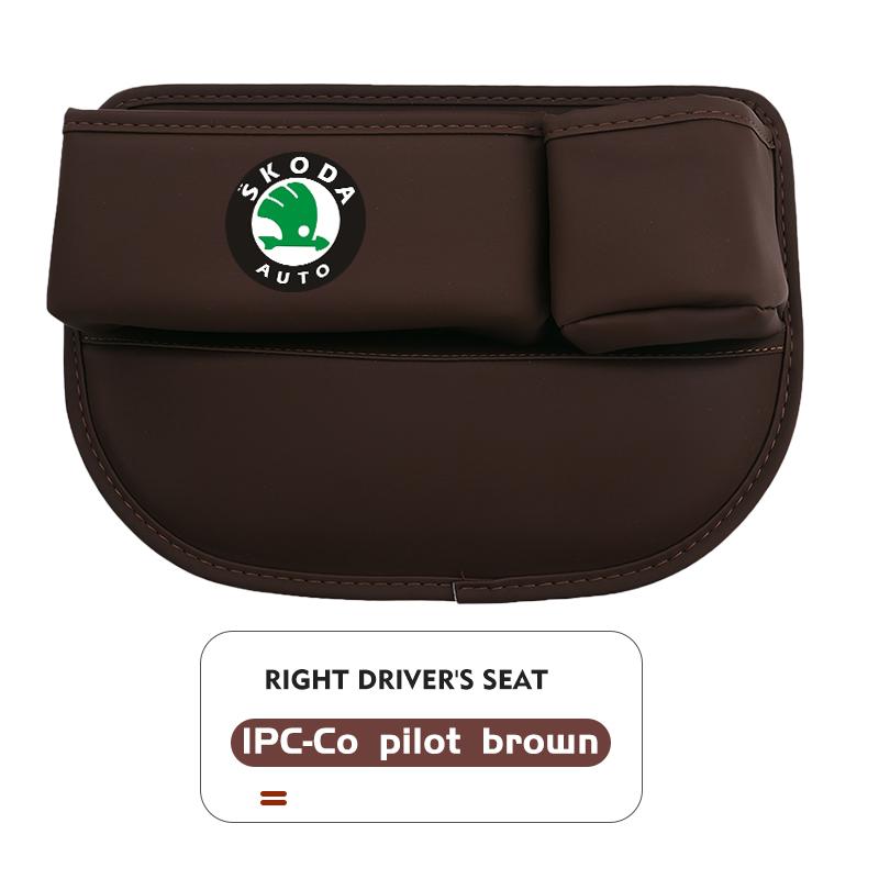 AAABT1 Car Front Seat Crevice Storage Box Pocket Cup Key Phone Holder Accessories For Skoda Octavia Superb RAPID FABIA KAMIQ KAROQ