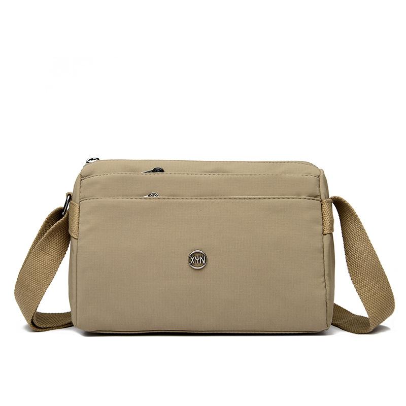 Crossbody Bag Women's Shoulder Small Bag Lightweight Horizontal Multi-Layer Pocket Nylon Bag Mother Bag