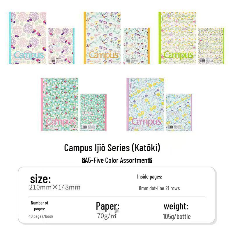 KOKUYO Campus Japan B5 Wireless Bound Lined & Grid Notebook - High Appearance Series
