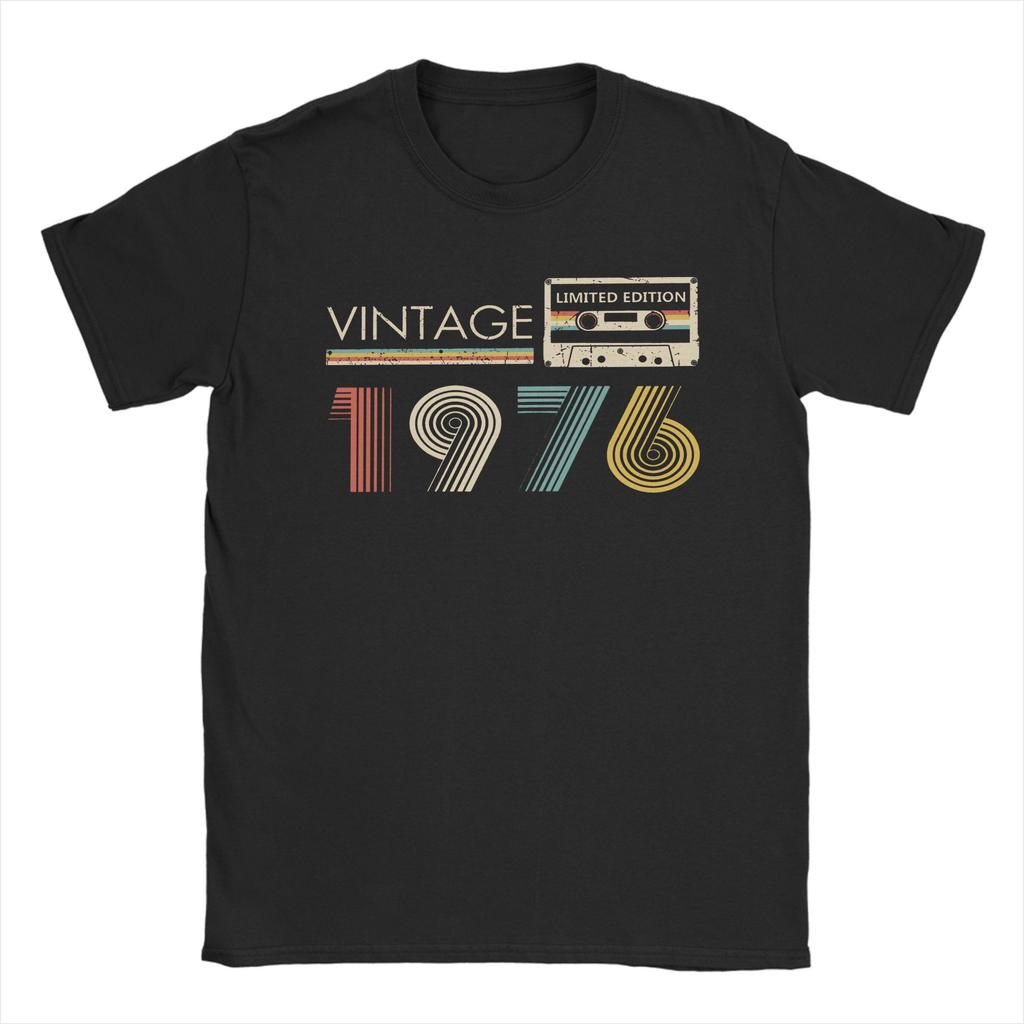 Vintage Vintage 1976 Limited Edition TShirt Men Round Neck 100 Cotton T Shirts  Short Sleeve Tees Plus Size Tops