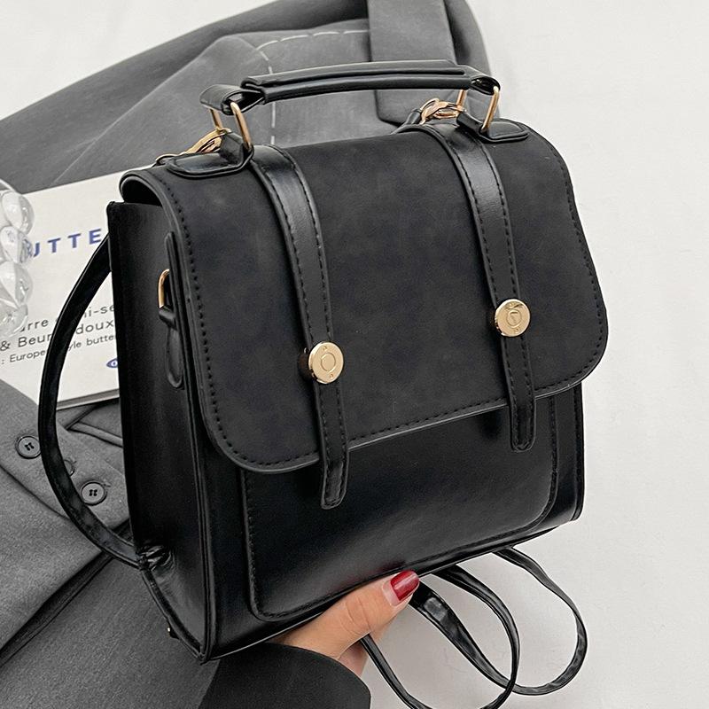 

Ретро рюкзак женский 2024 осень и зима сумка через плечо нишевая текстура сумка студенческий многофункциональный рюкзак