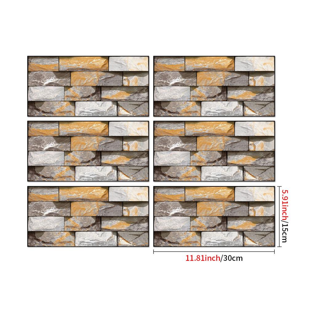 Industrial Style Retro American Tile Sticker, Self-Adhesive Waterproof Pvc Wall Decoration Kitchen Bedroom Wall Sticker Wallpaper