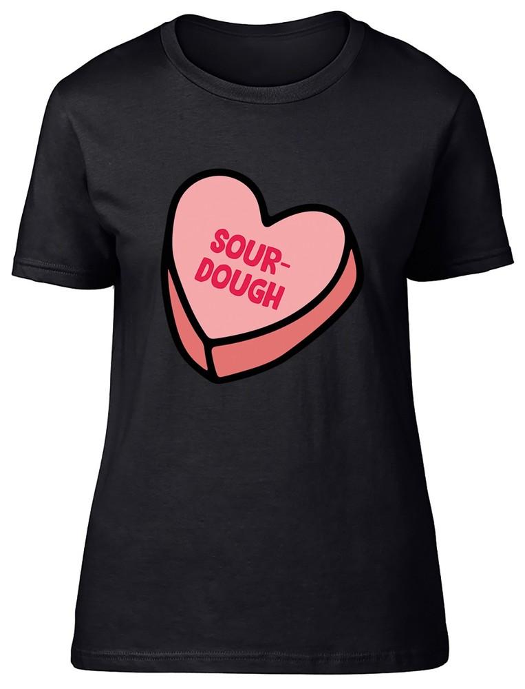 Funny Love Heart Sourdough Bread Baking Baking Womens T-Shirt Ladies Gift Tee 4XL