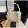 Silk scarf versatile handbag new bucket bag messenger bag women's texture commuting shoulder bag