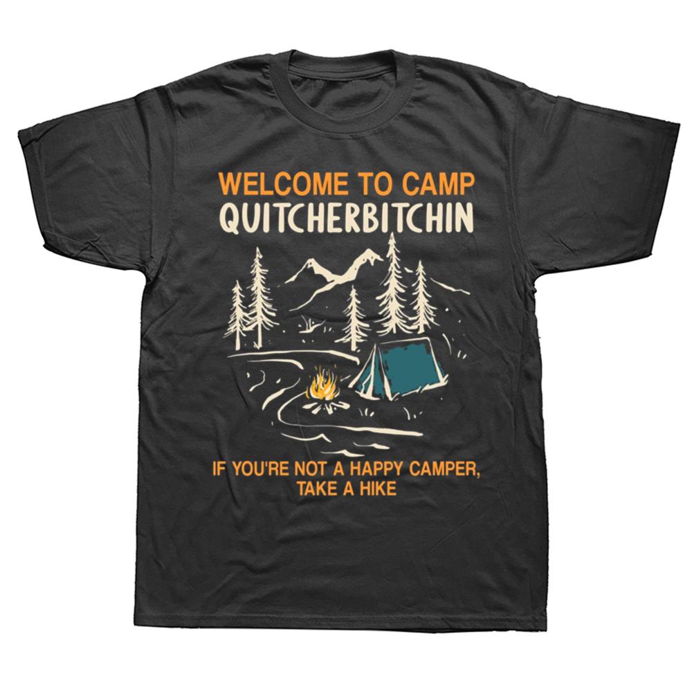 

Welcome To Camp Camping Graphic T-shirts Men Women s Fashion Casual Tshirt 100% Cotton Loose Oversized T Shirt Summer - Men s... S разноцветный
