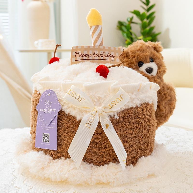 Popular Bear Series Swiss Roll Cake Dolls - Cute and Creative Birthday Gift Bear Hug Pillow Cushion