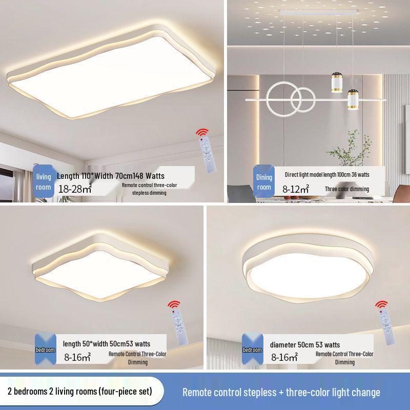 2025 Smart Voice-Controlled Full Spectrum Living Room and Bedroom Ceiling Light Package