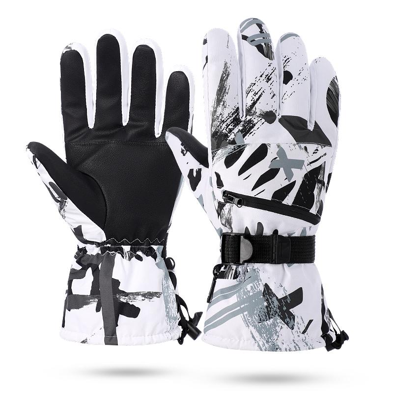 Men and Women Cold Winter Insulation Thermal Full Finger Waterproof Touchscreen Ski Gloves Men