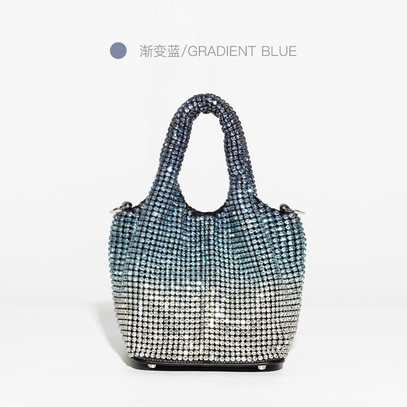 

High-quality Korean Style 2025 New Fashionable Cross-body Bag Handbag Vegetable Basket Rhinestones Bucket