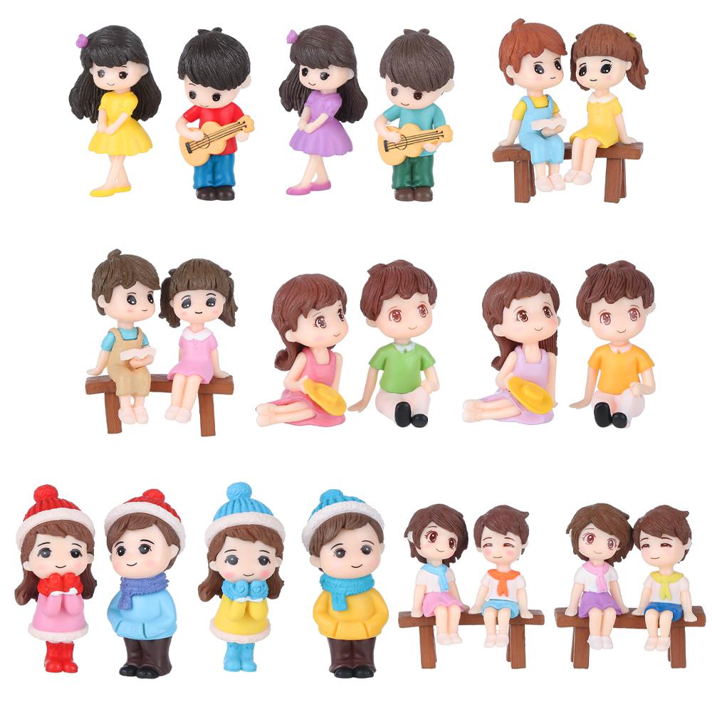 

Аксессуары для дома DIY Террариум Микро Пейзажные фигурки Любители Пара Миниатюрная мини-кукла