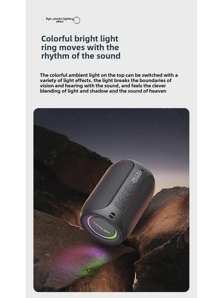 Portable Bluetooth Subwoofer Speaker for Outdoor, Car, and Home Use