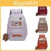 Capybara Cartoon Large Capacity Backpack With Breathable Water Resistant Oxford Fabric For Middle School Students