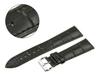 Pacific 18mm W06L Crocodile Black Strap, Black Stitching