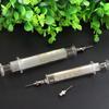 10PCS Glass Syringes for Liquid 1ML 5ML 10ML Transparent Measuring Syringe Tools Metal Needle Oil Soldering Flux Syringe Tool