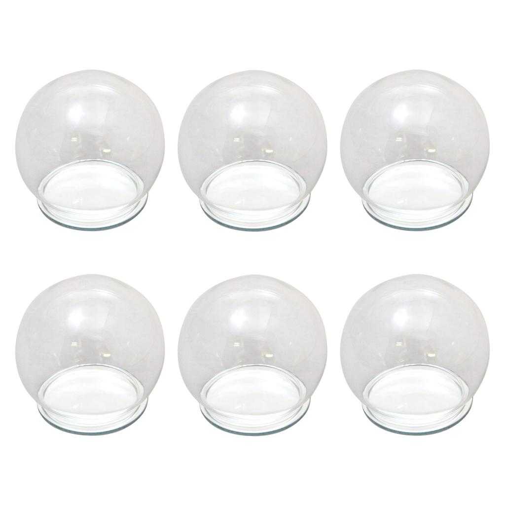 Fourcart Cute Handmade Glass Crafts [Bean Dome] Medium, Width: 55mm x Set of 6