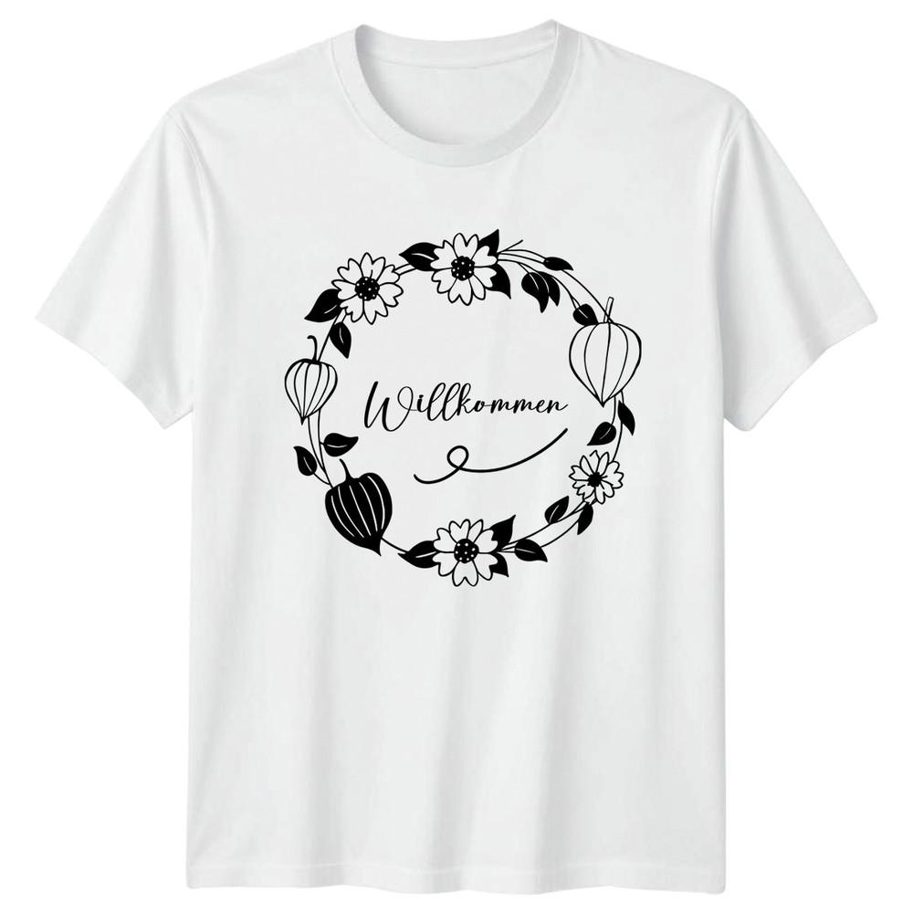 WillkomUnisex Unisexs TShirt GerUnisex Floral Nature Housewarming Gift For Her S