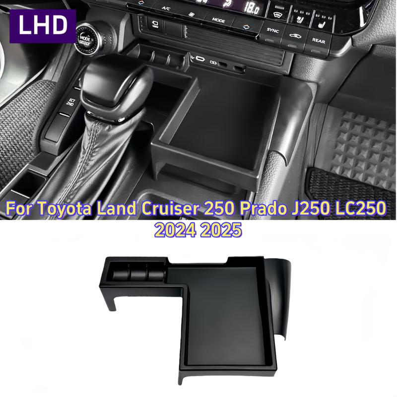 Premium ABS  Center Console Tray For Toyota Land Cruiser 250 Prado 2024 Anti-Slip Armrest Storage Box Interior Accessories