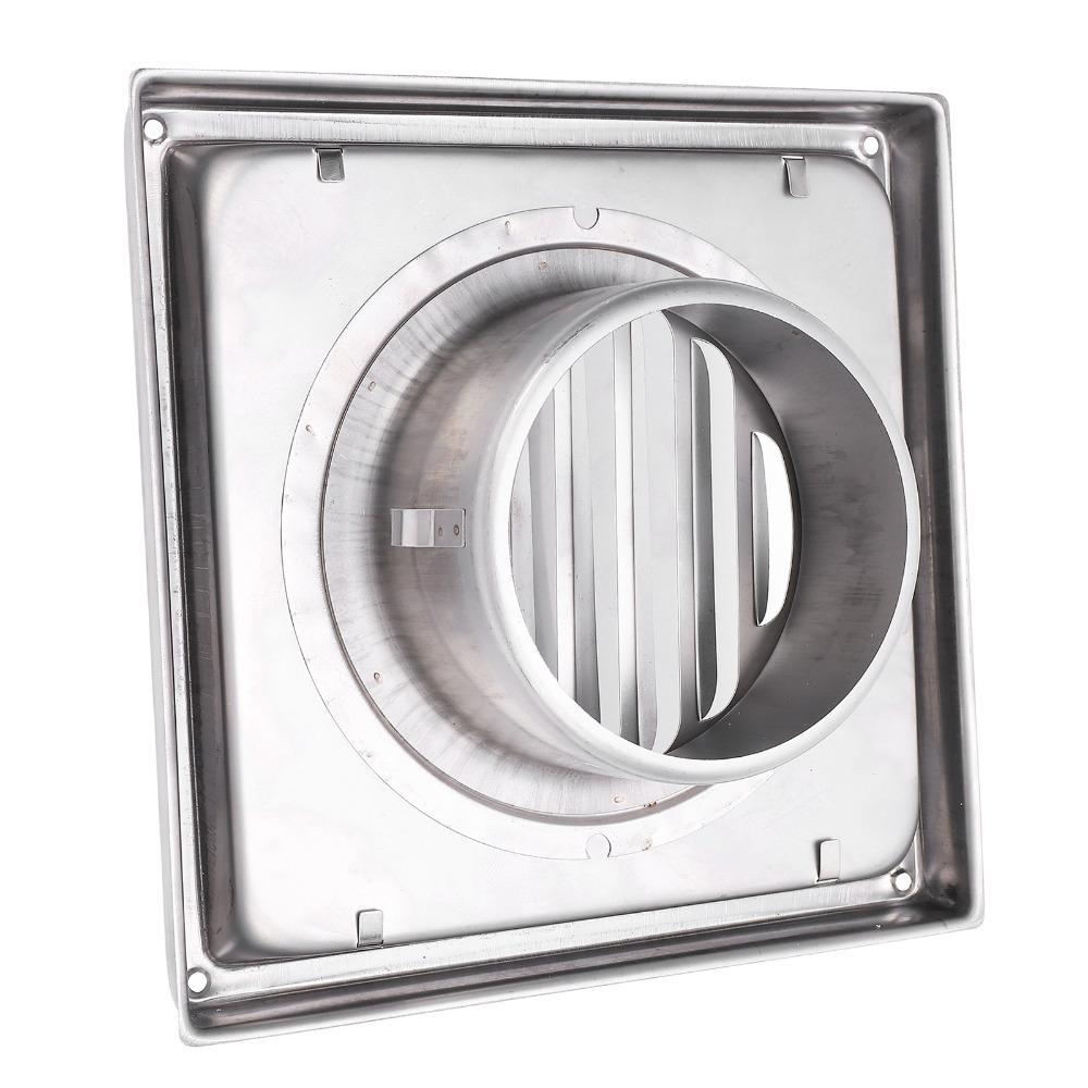 Durable Stainless Steel Dryer Vent Cover Mesh Screen Square Exterior Wall Vent Cover Exhaust Vent Hood Bathroom