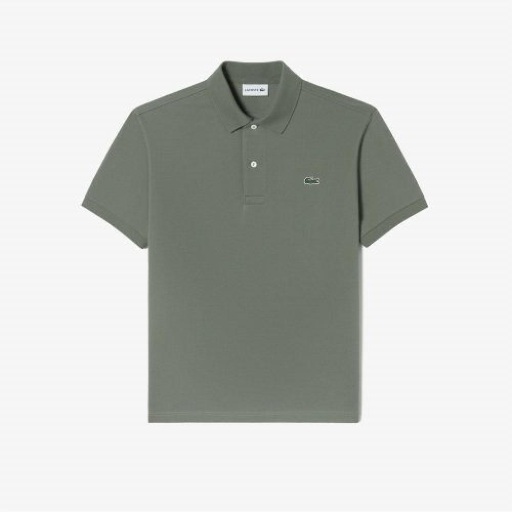 

LACOSTE Мужская рубашка-поло французского стандартного кроя с короткими рукавами [хаки]