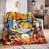 1PC Garfield Blanket Soft Warm All Season Throw for Sofa, Bed, Car, Office Vibrant Colorful Design, Durable & Cozy Gift