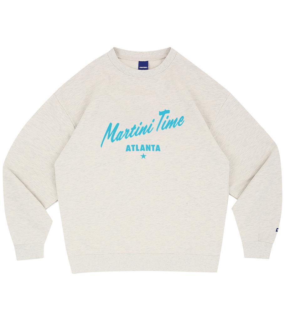 STAFFONLY Martini Time Atlanta Sweatshirts 02 (Melange Ivory)