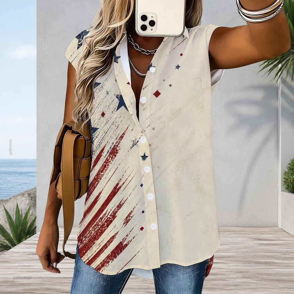 Women Plus Size Cap Sleeve Button Front Tunic Dress Pink Crystal Diamond Heart Print Curved Hem Casual Shirt Blouse