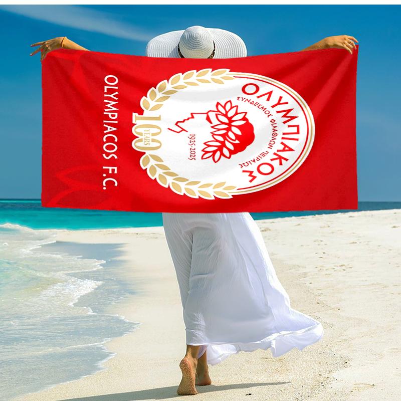 1pc Football Team (64) Beach Towel, Comfortable and Thick, and Swimming/Bath/Picnic/Camping Towel, Suitable for Seaside Beaches