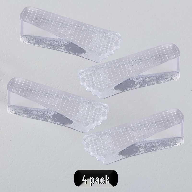 Punch-Free Silicone Door Stopper: Transparent, Adhesive, Anti-collision, Safe, Silent Flat Head Bumper