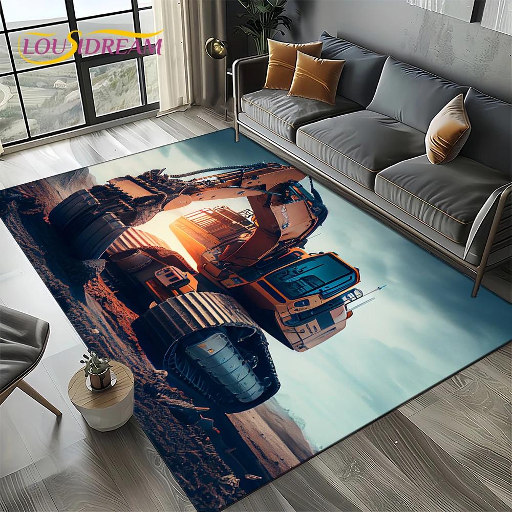 Retro Truck 3D Tractor Car 27 Style Carpet Rug for Living Room Bedroom Home Sofa Decoration,Kid Area Rug Non-slip Floor Mat Gift