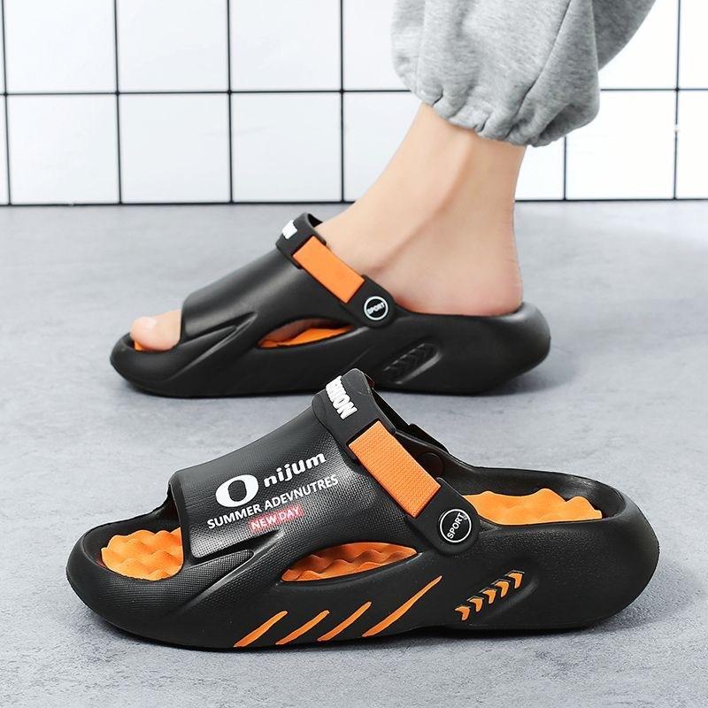 

Літні Чоловічі Шльопанці EVA Легкі Сабо Взуття для Дому та Вулиці Пляжні Сандалі для Відпочинку Комфортні М яка Підошва Чоловічі Шльопанці 45 помаранчевий