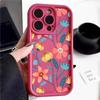 Colorful Flowers Silicone Case For iPhone 15 16 Pro Max 14 13 12 11 Pro Max 7 8 XR XS 16e Shockproof Bumper Soft TPU Phone Cover