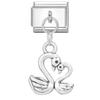Boho Elephant Devil Eyes Moon Bow Knot Butterfly Italian Charm Link Stainless Steel Fit 9mm Italian Chain Bracelet DIY Gift