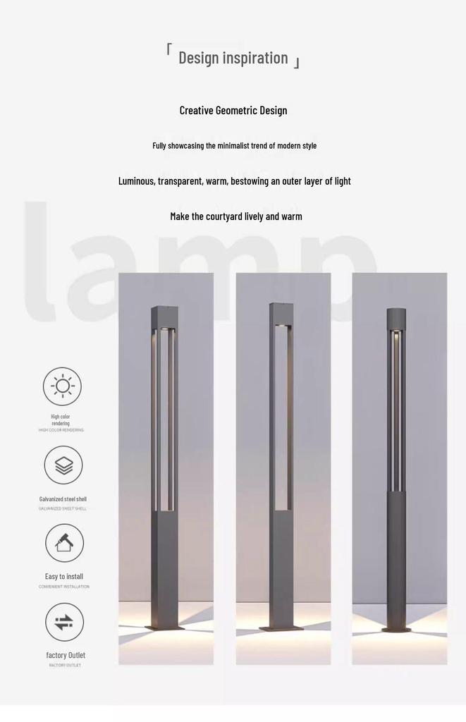 Waterproof LED Aluminum Profile Street Lights for Parks & Gardens, 3-4m High