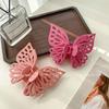 Elegant Double-layer Butterfly Hair Clip Stylish Large Size For Women With Premium Finish In Various Colors
