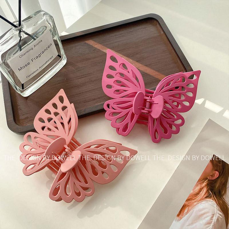 Elegant Double-layer Butterfly Hair Clip Stylish Large Size For Women With Premium Finish In Various Colors